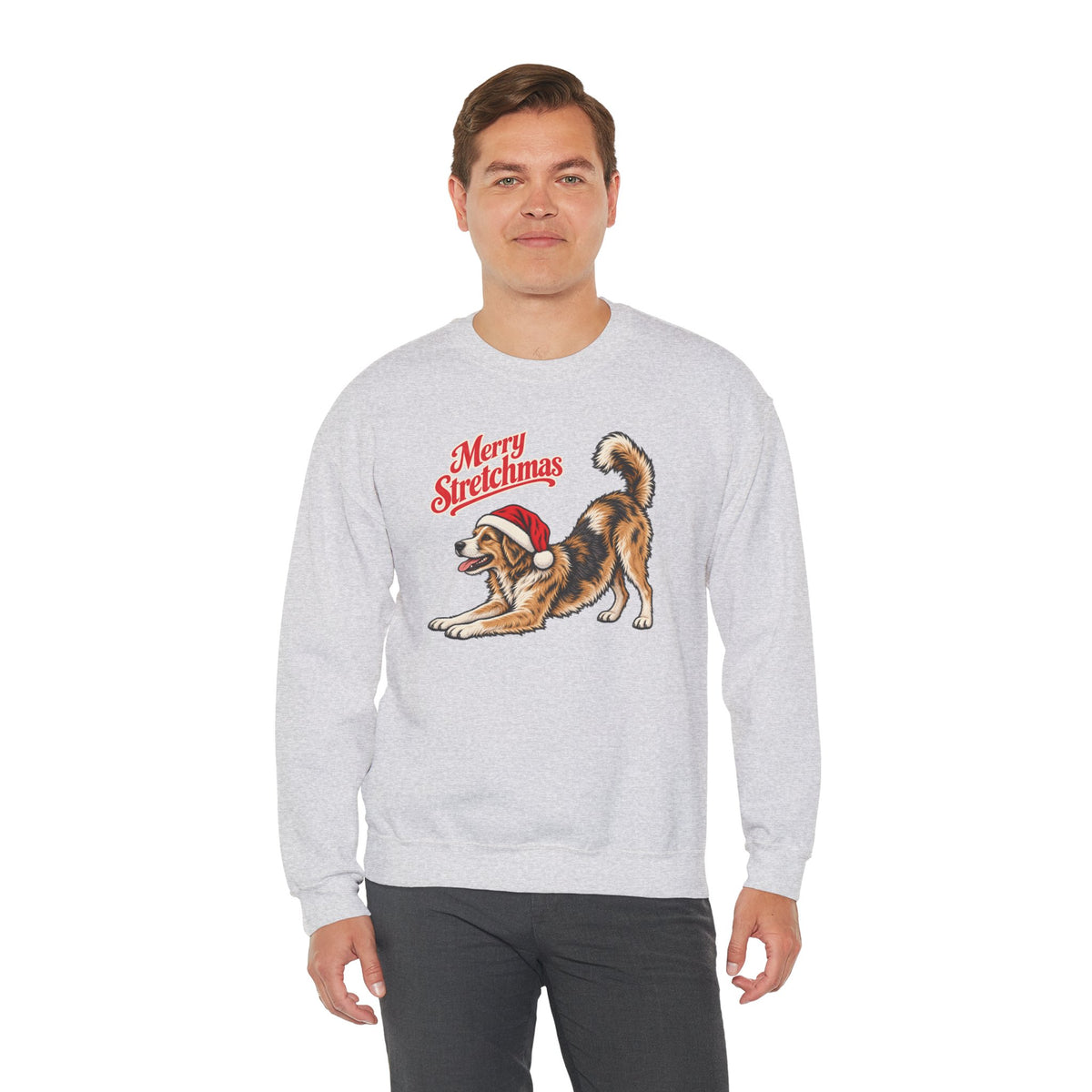 Super Mutt Christmas Sweatshirt | Merry Stretchmas