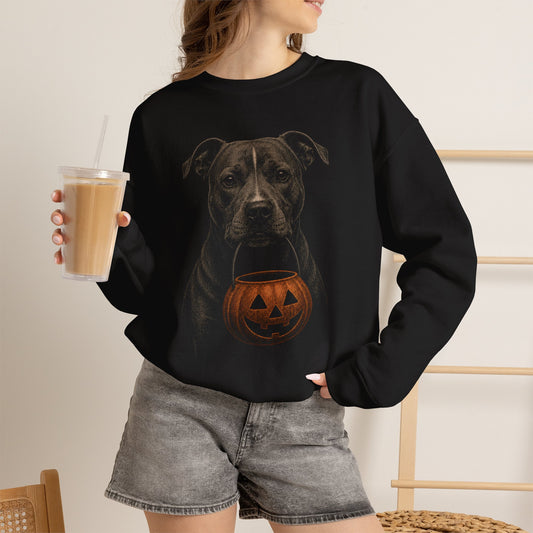 American Staffordshire Terrier Halloween Sweatshirt – Boop or Treat