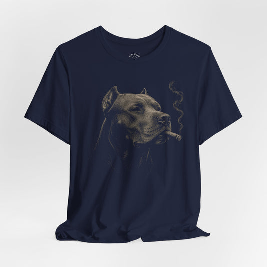 The Gentleman Pit Bull T-Shirt (Cropped Ears)