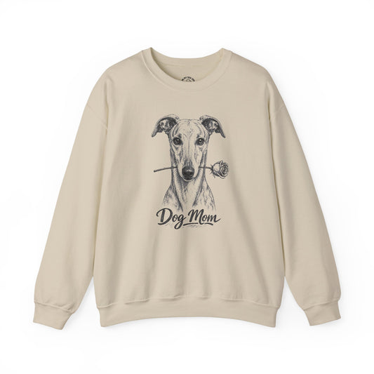 Greyhound Dog Mom Sweatshirt (Rose Collection)