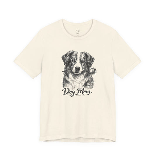 Australian Shepherd Dog Mom T-Shirt (Rose Collection)
