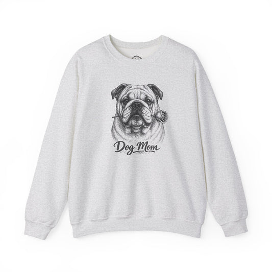 English Bulldog Dog Mom Sweatshirt (Rose Collection)