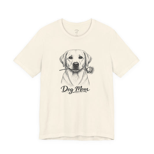 Yellow Labrador Retriever Dog Mom T-Shirt (Rose Collection)