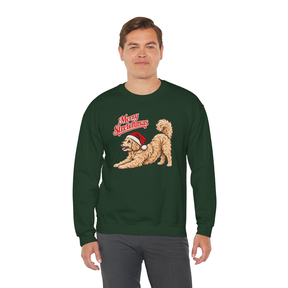 Maltipoo Christmas Sweatshirt | Merry Stretchmas