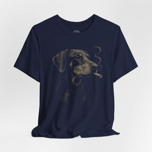 The Gentleman Doberman T-Shirt (Natural Ears)