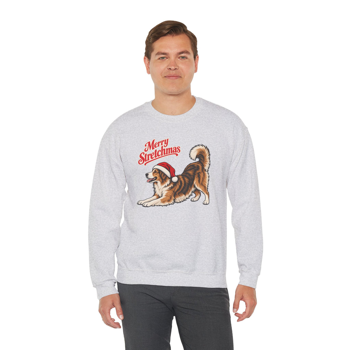 English Shepherd Christmas Sweatshirt | Merry Stretchmas