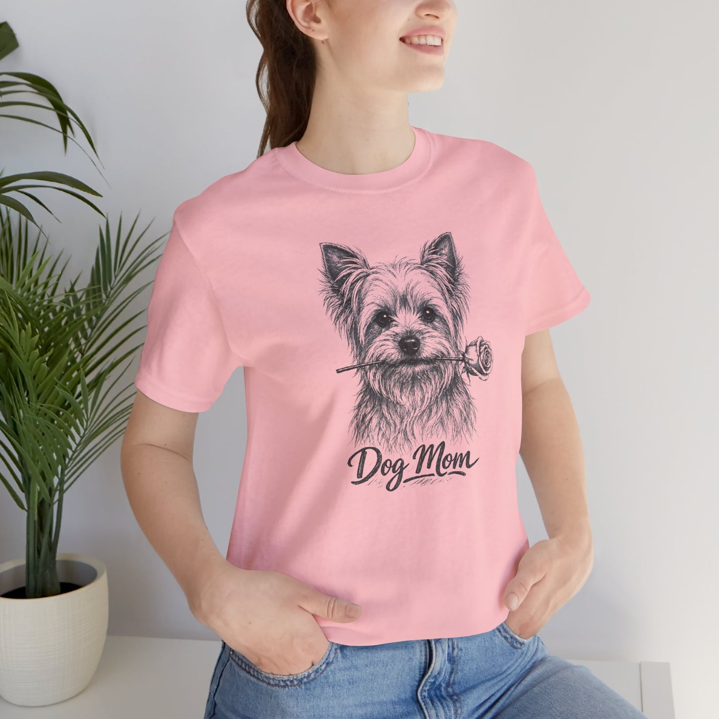 Yorkshire Terrier Dog Mom T-Shirt (Rose Collection)