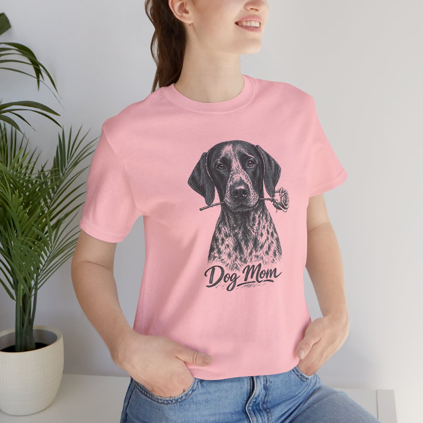 German Shorthaired Pointer GSP Dog Mom T-Shirt (Rose Collection)