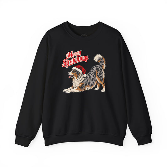 Australian Shepherd Christmas Sweatshirt | Merry Stretchmas