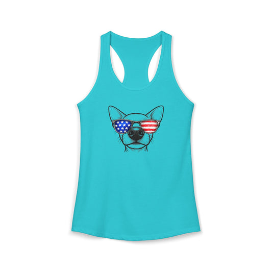 Red, White & BOOP Chihuahua - Women's Racerback Tanktop