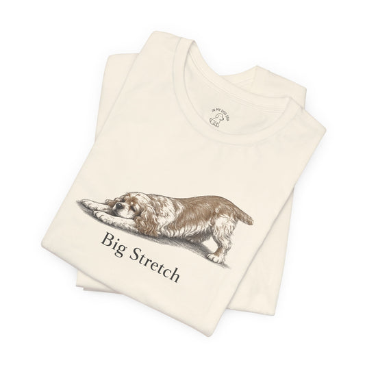 Big Stretch American Cocker Spaniel T-Shirt (Docked Tail)