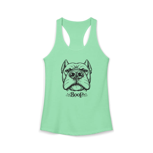 BOOP Cane Corso - Women's Racerback Tanktop (Cropped Ears)