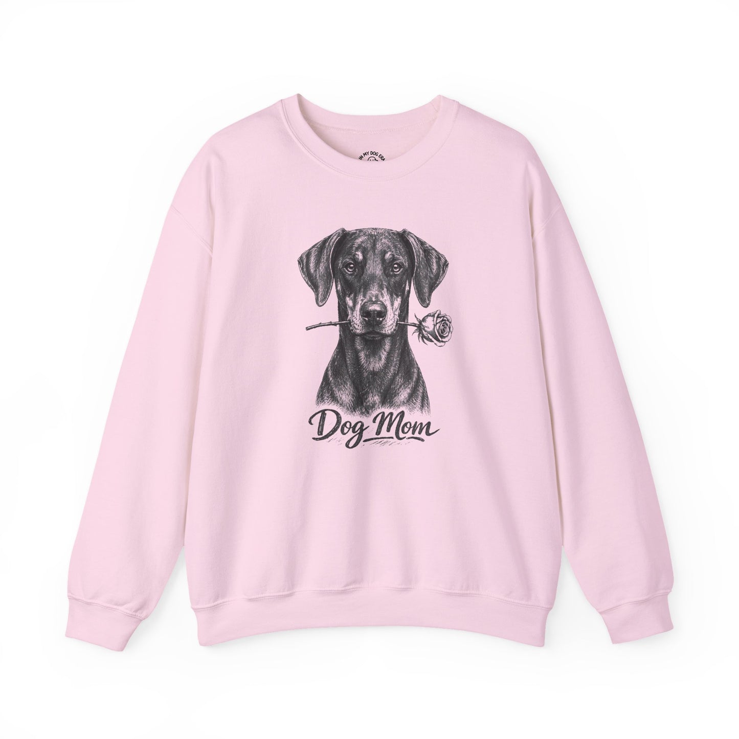 Doberman Dog Mom Sweatshirt (Rose Collection) - Natural Ears