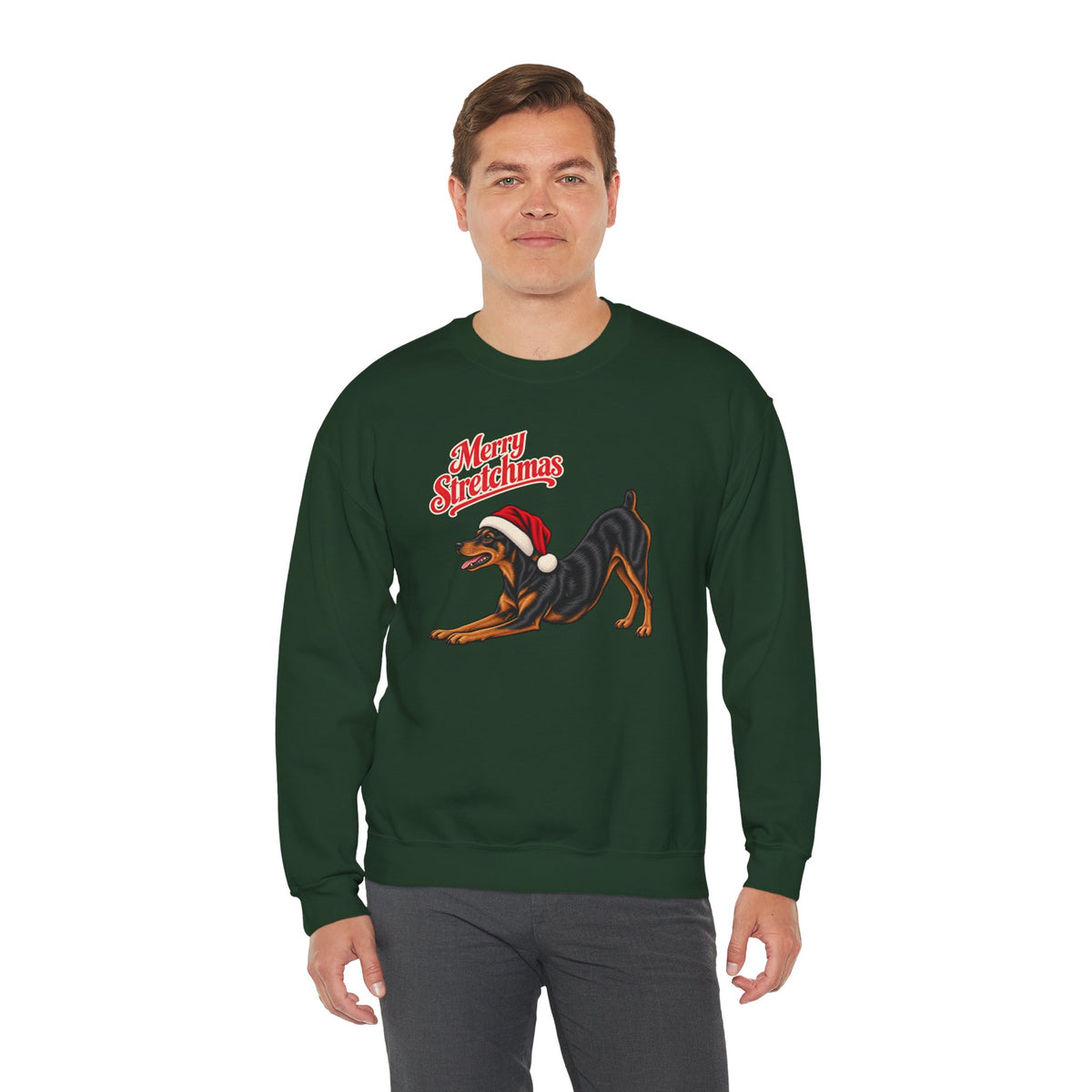 Miniature Pinscher Christmas Sweatshirt | Merry Stretchmas