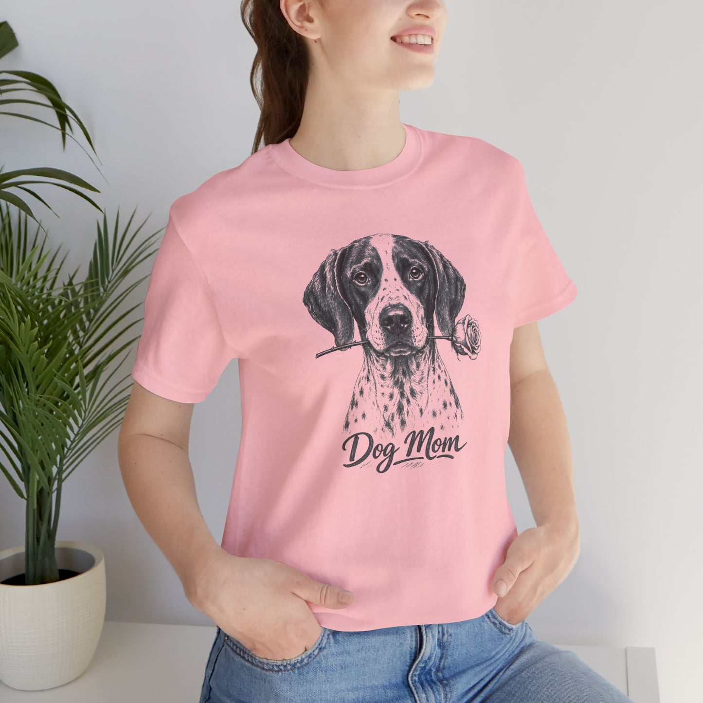 English Pointer Dog Mom T-Shirt (Rose Collection)