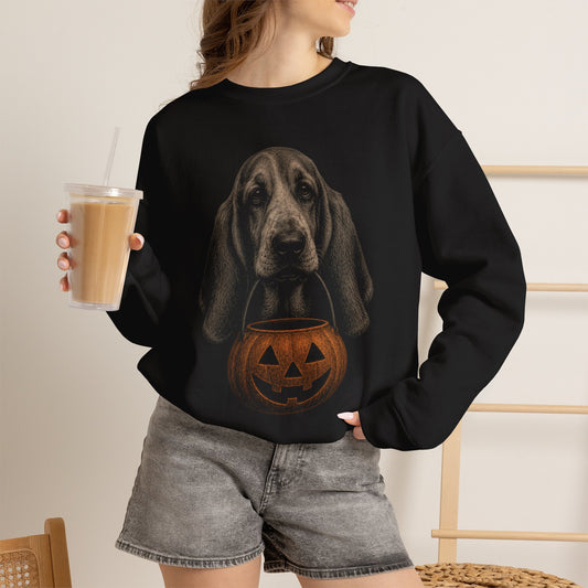Basset Hound Halloween Sweatshirt – Boop or Treat