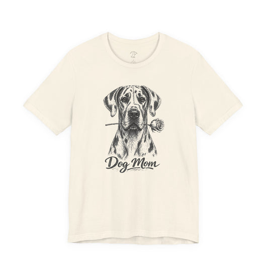 Great Dane Dog Mom T-Shirt (Rose Collection)