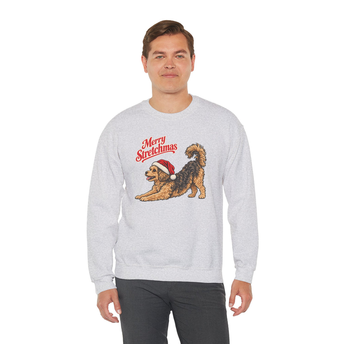 Yorkipoo Christmas Sweatshirt | Merry Stretchmas