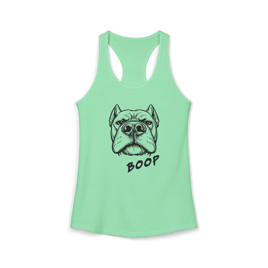 BOOP Classic - Cane Corso - Women's Racerback Tanktop (Cropped Ears)