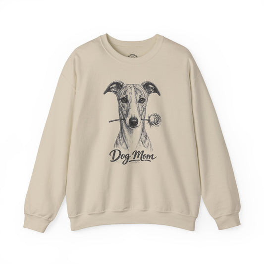 Whippet Dog Mom Sweatshirt (Rose Collection)