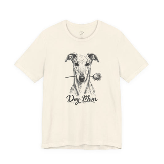 Greyhound Dog Mom T-Shirt (Rose Collection)