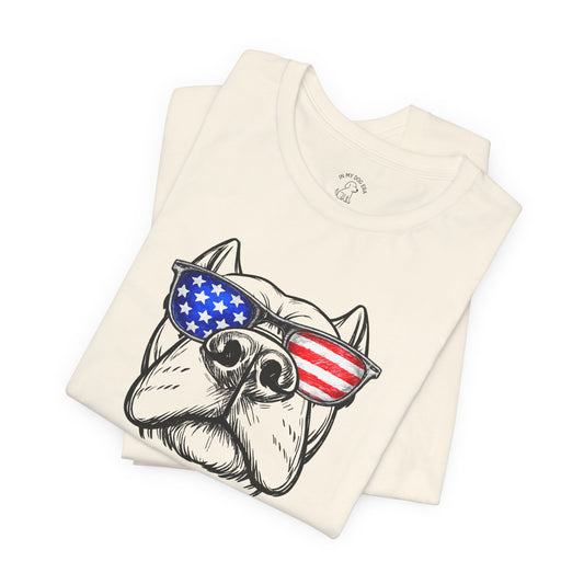 Red, White & BOOP Cane Corso T-Shirt (Cropped Ears)