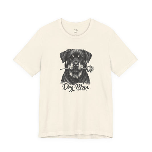 Rottweiler Dog Mom T-Shirt (Rose Collection)