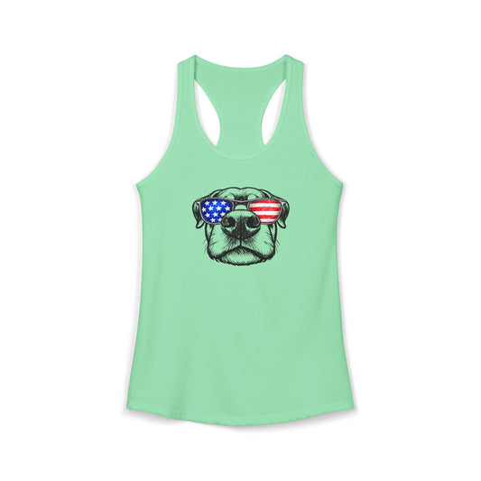 Red, White & BOOP Rottweiler - Women's Racerback Tanktop