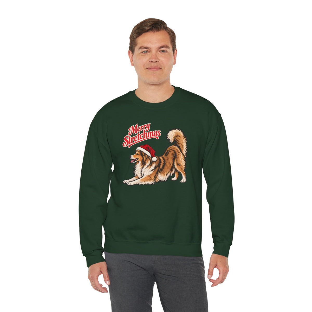Sheltie Christmas Sweatshirt | Merry Stretchmas