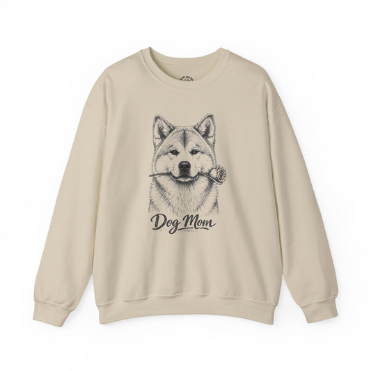 Akita Dog Mom Sweatshirt (Rose Collection)