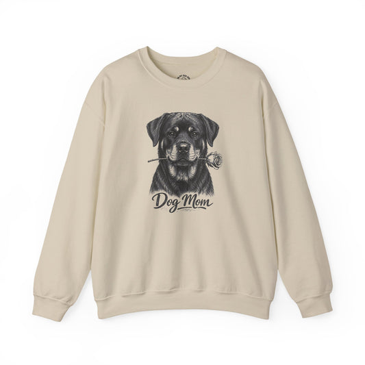 Rottweiler Dog Mom Sweatshirt (Rose Collection)