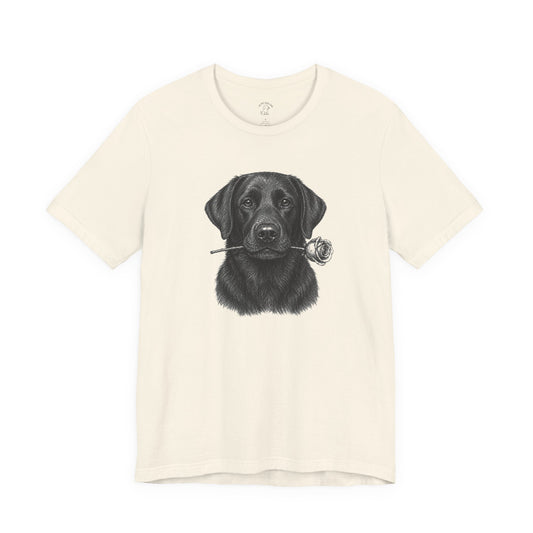 Black Labrador Retriever Rose Collection T-Shirt