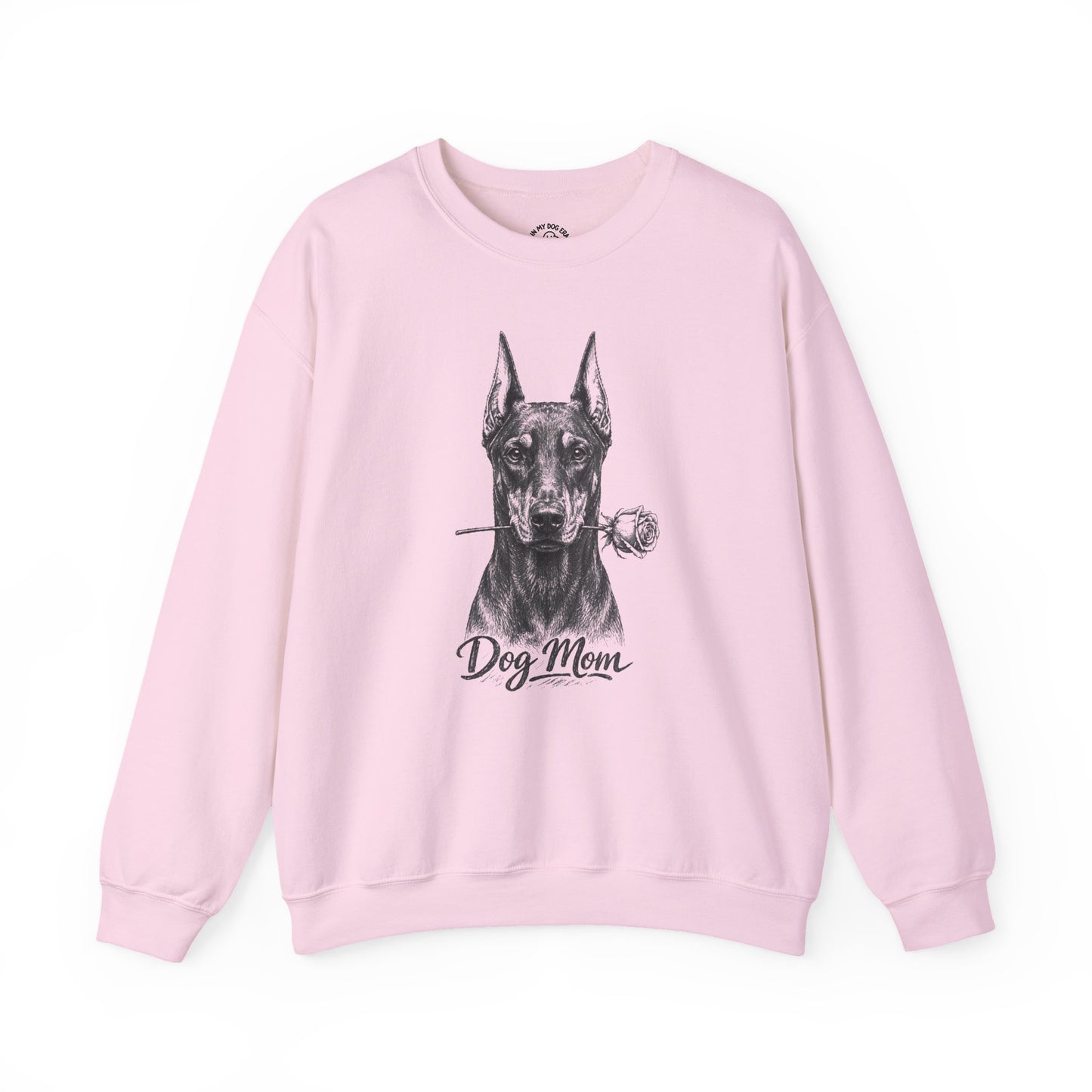 Doberman Dog Mom Sweatshirt (Rose Collection) - Cropped Ears