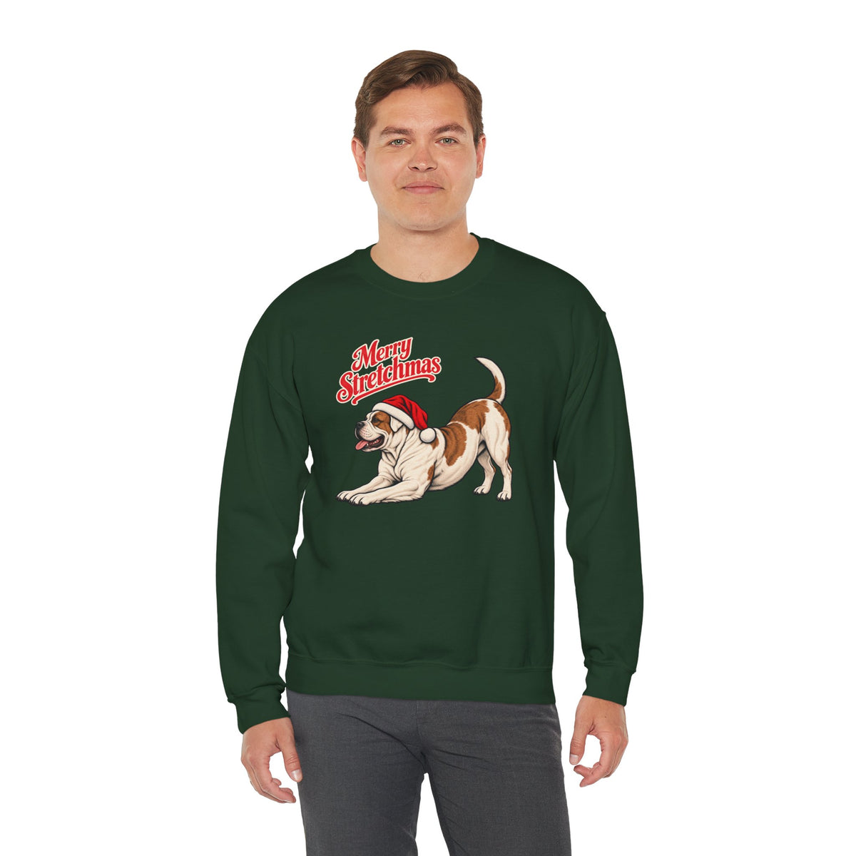 American Bulldog Christmas Sweatshirt | Merry Stretchmas