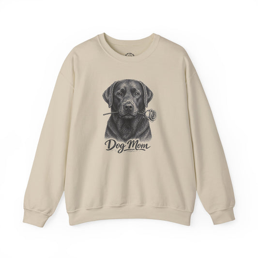 Chocolate Labrador Retriever Dog Mom Sweatshirt (Rose Collection)