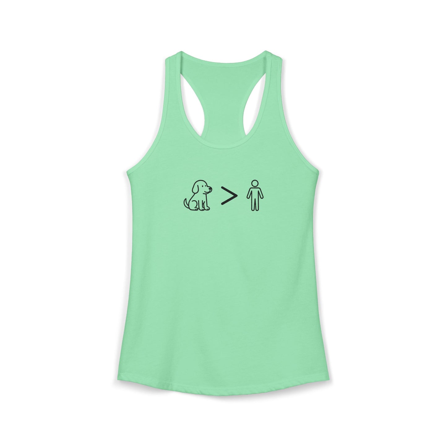 Dogs Greater Than Humans - Women's Racerback Tanktop
