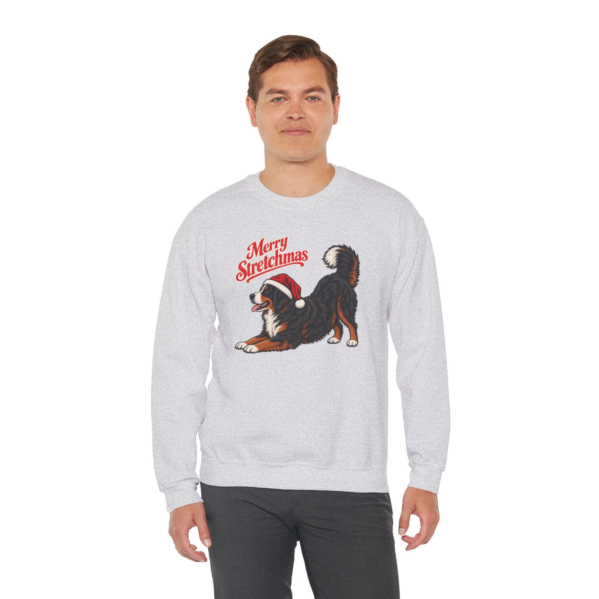 Bernese Mountain Dog Christmas Sweatshirt | Merry Stretchmas