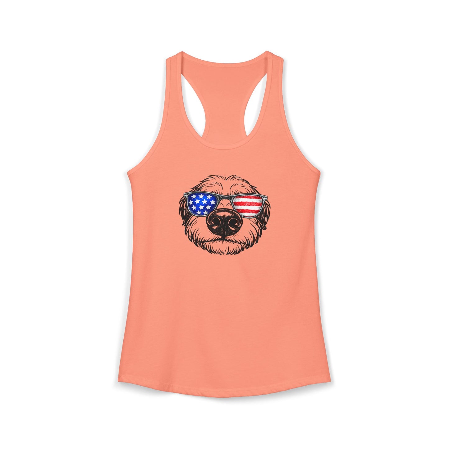 Red, White & BOOP Bernedoodle - Women's Racerback Tanktop
