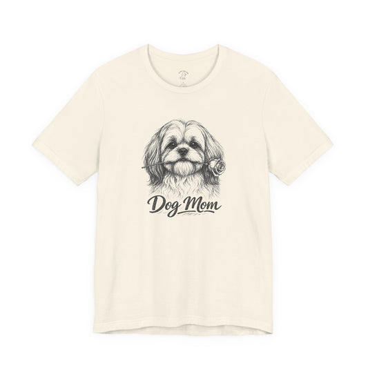 Shih Tzu Dog Mom T-Shirt (Rose Collection)