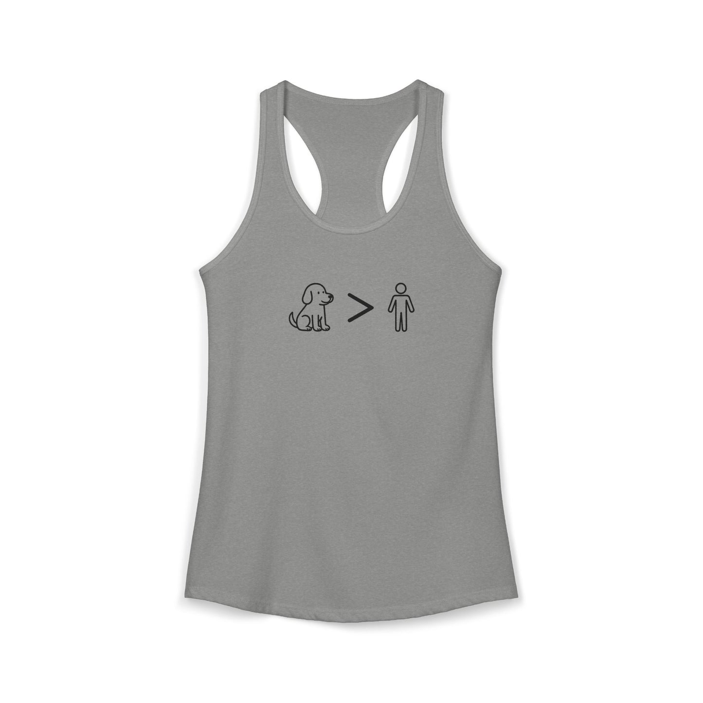 Dogs Greater Than Humans - Women's Racerback Tanktop