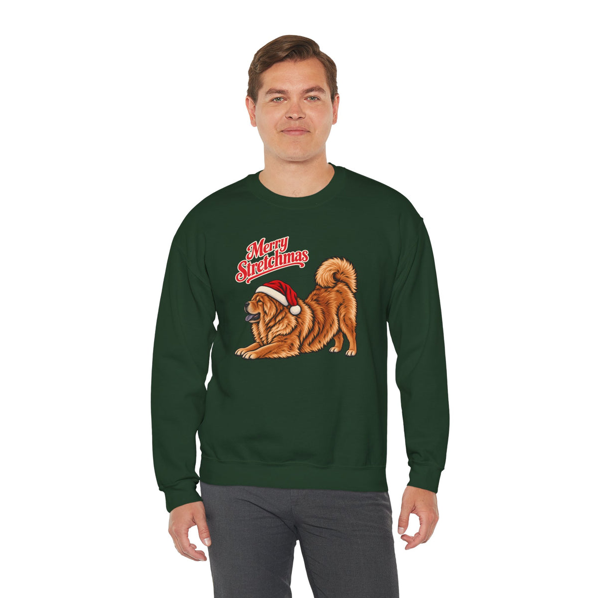 Chow Chow Christmas Sweatshirt | Merry Stretchmas