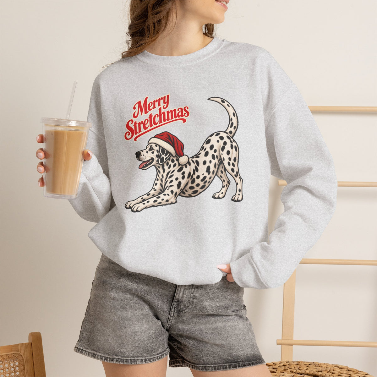 Dalmatian Christmas Sweatshirt | Merry Stretchmas