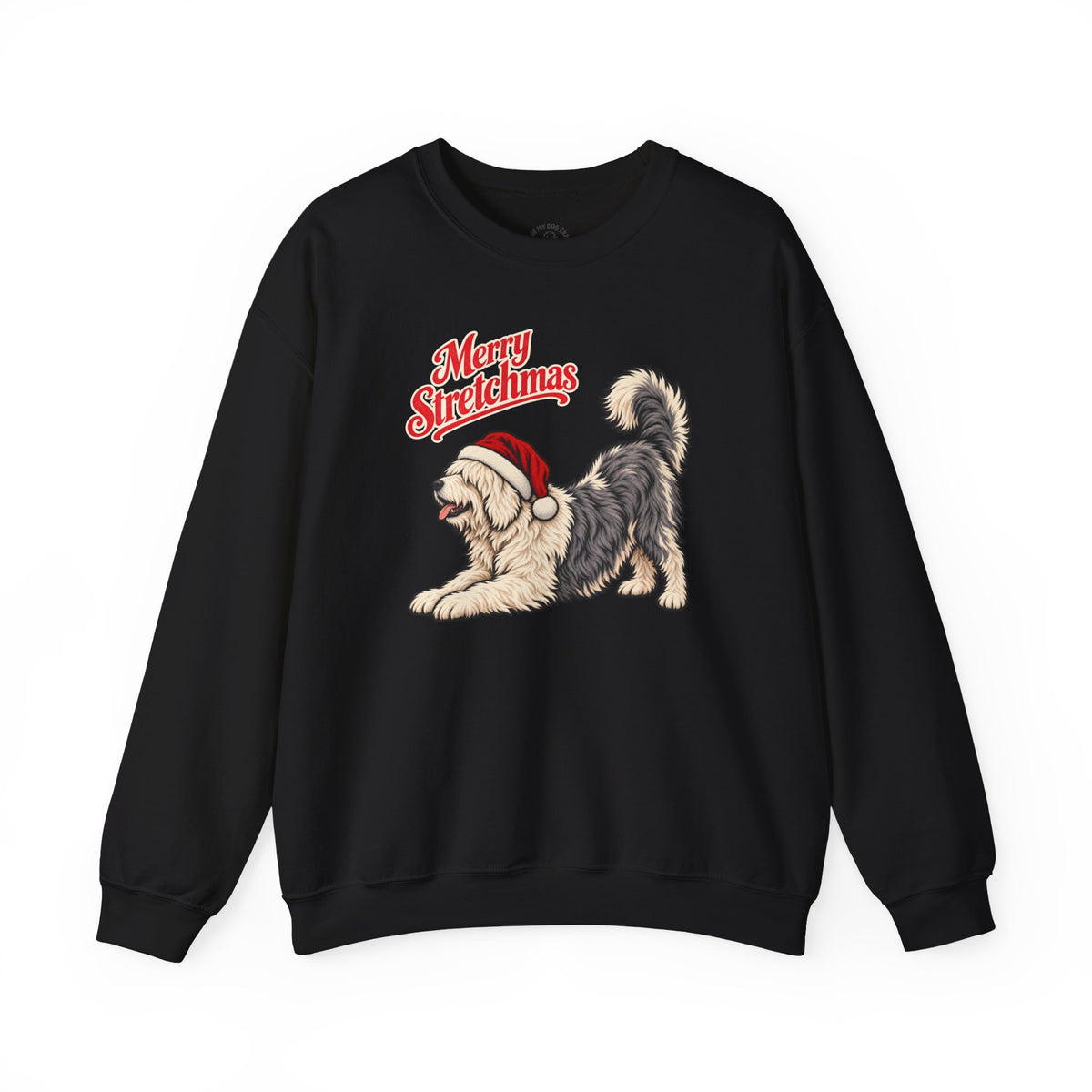 Old English Sheepdog Christmas Sweatshirt | Merry Stretchmas