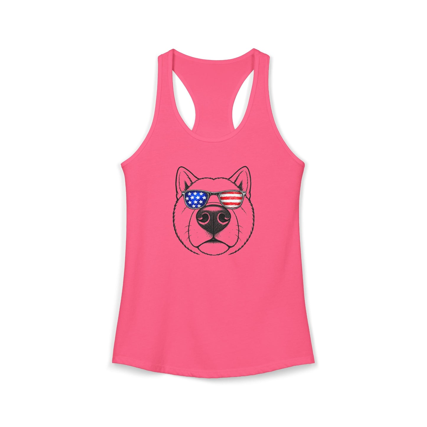 Red, White & BOOP Akita - Women's Racerback Tanktop