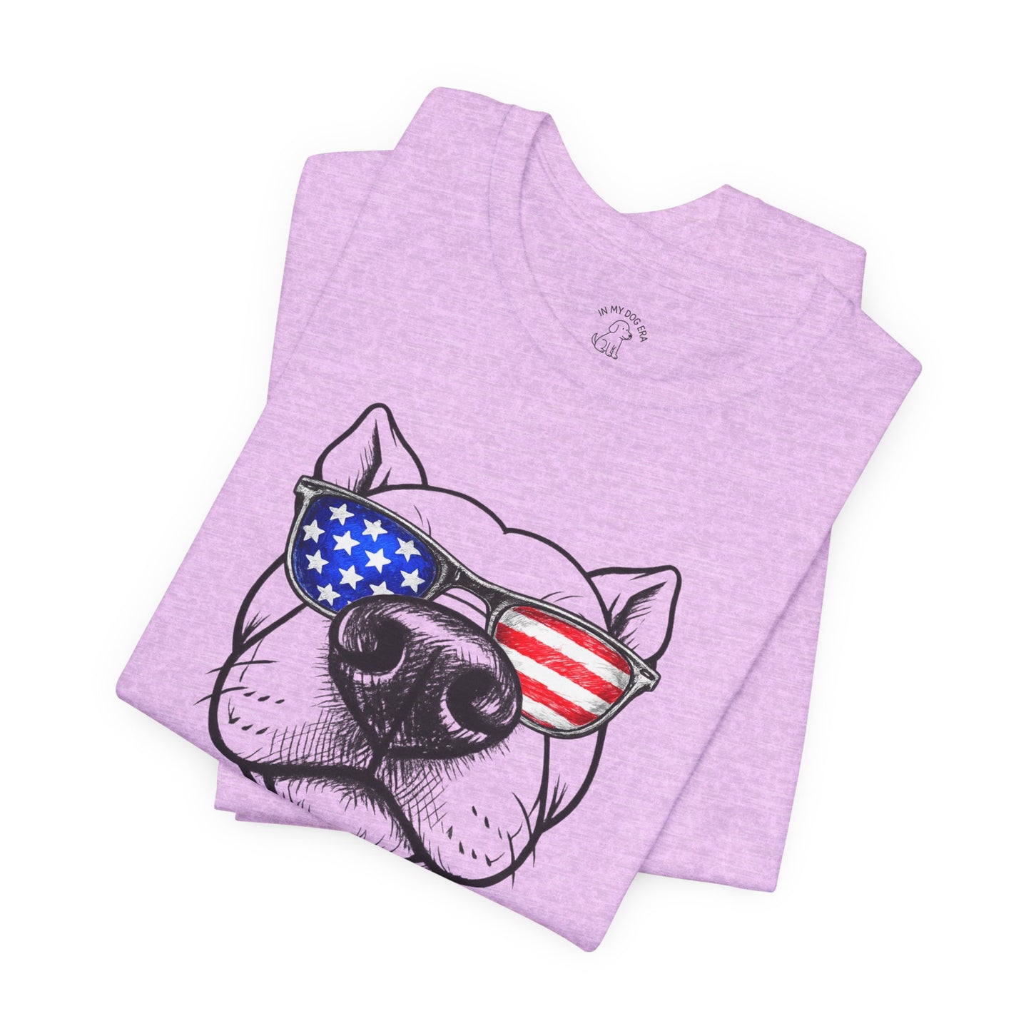 Red, White & BOOP Pit Bull T-Shirt (Cropped Ears)