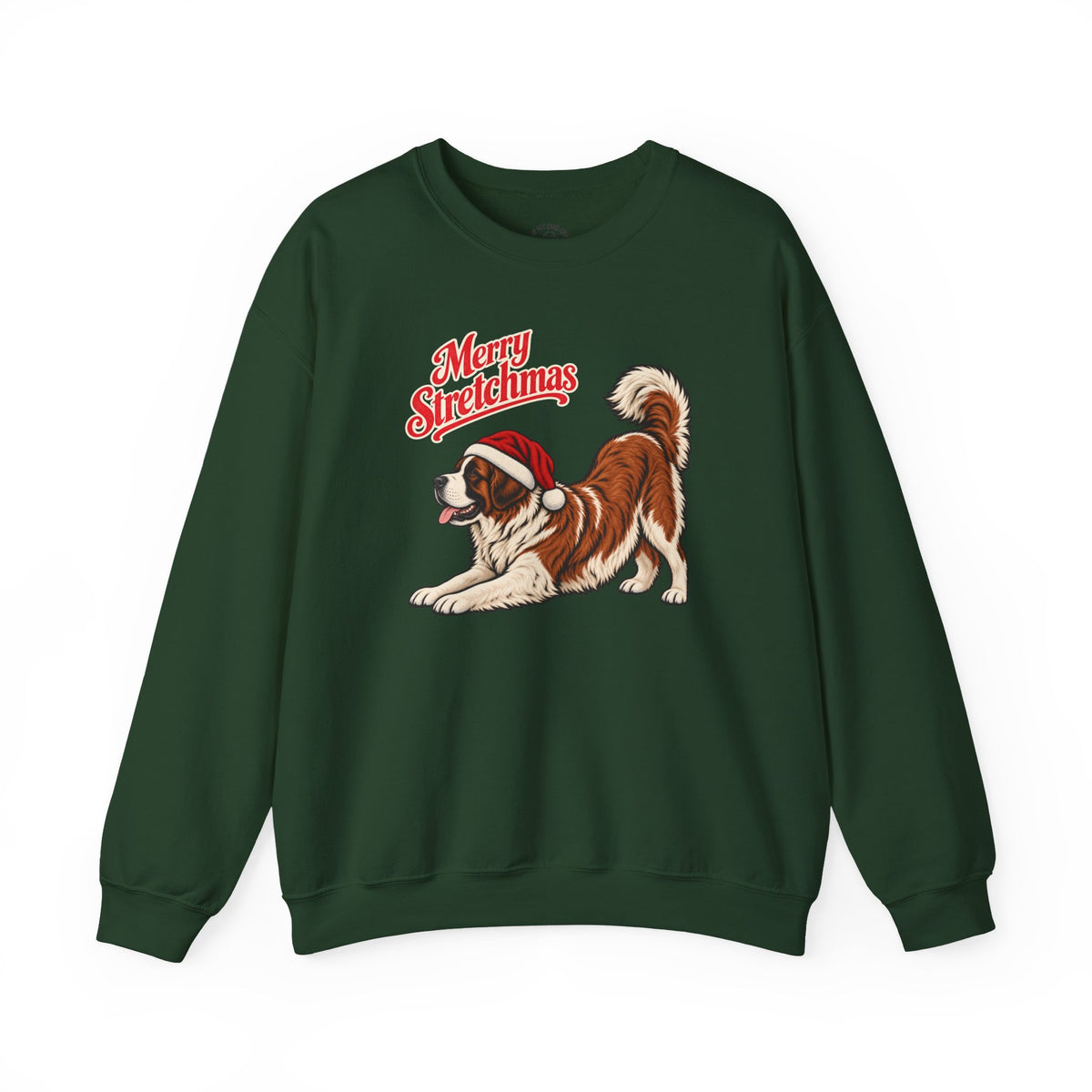 Saint Bernard Christmas Sweatshirt | Merry Stretchmas