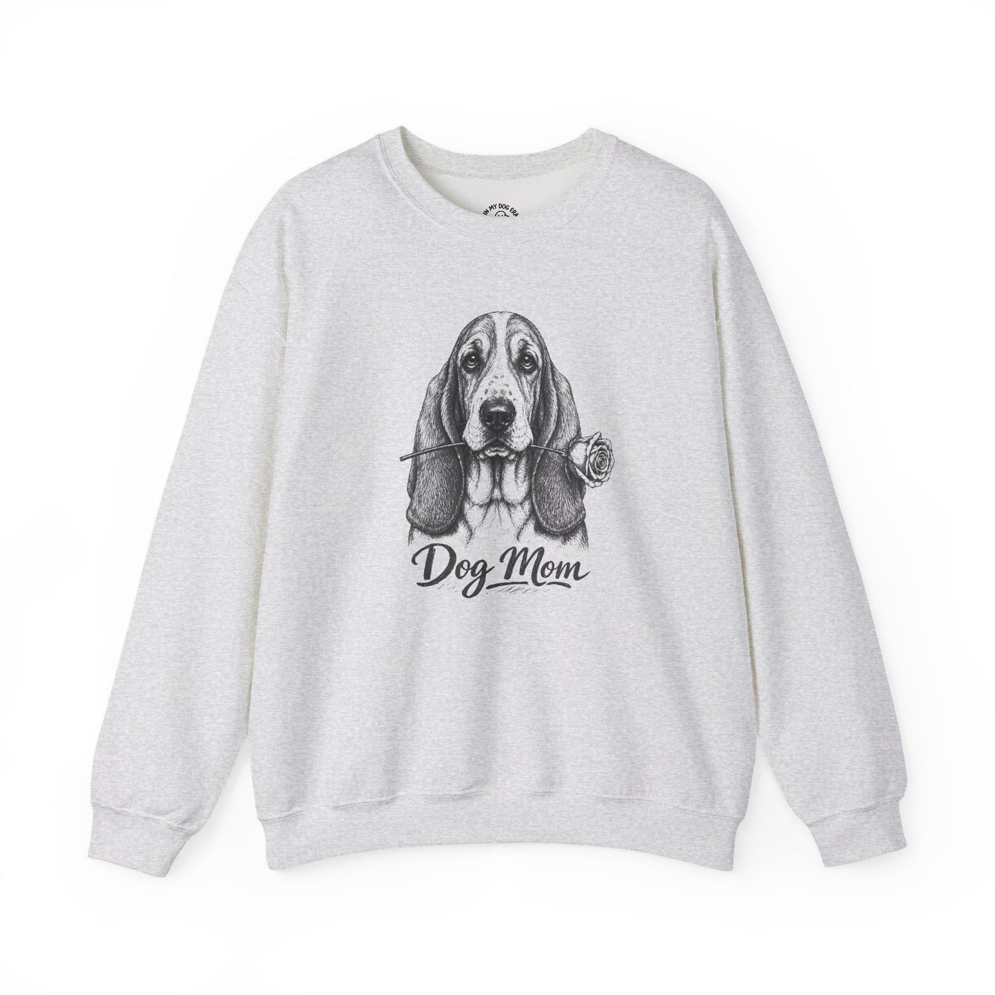 Basset Hound Dog Mom Sweatshirt (Rose Collection)