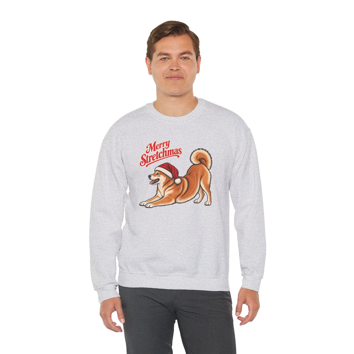 Shiba Inu Christmas Sweatshirt | Merry Stretchmas