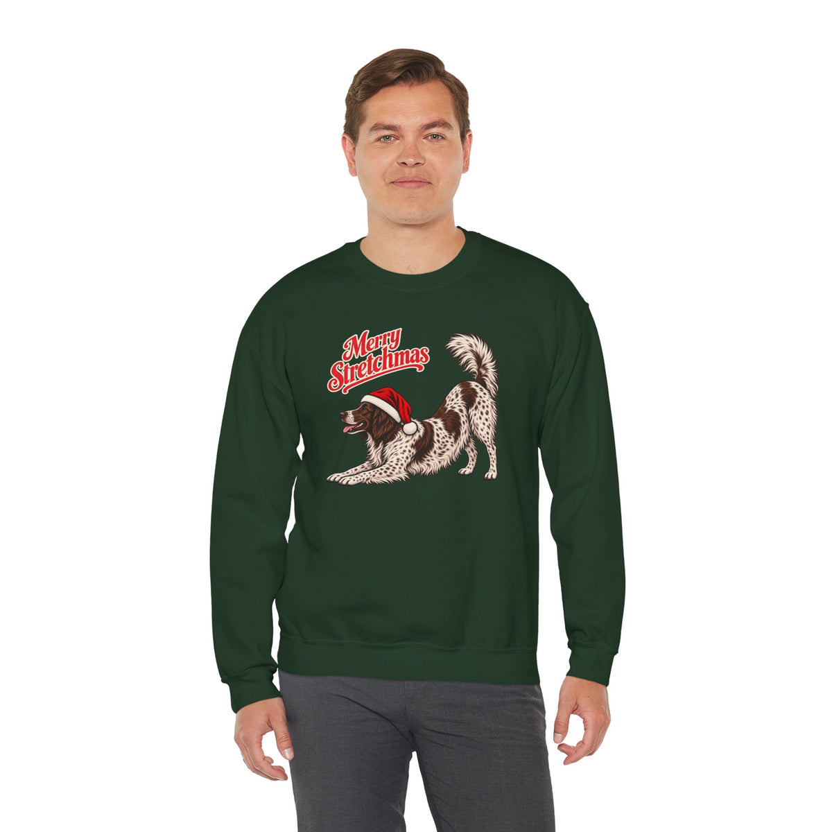 Small Munsterlander Christmas Sweatshirt | Merry Stretchmas