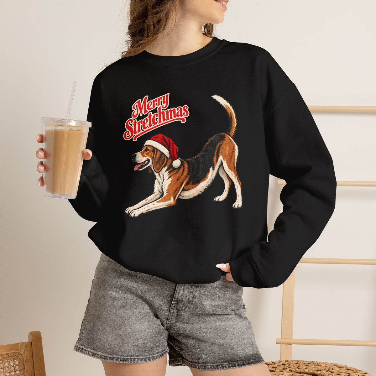 American Foxhound Christmas Sweatshirt | Merry Stretchmas